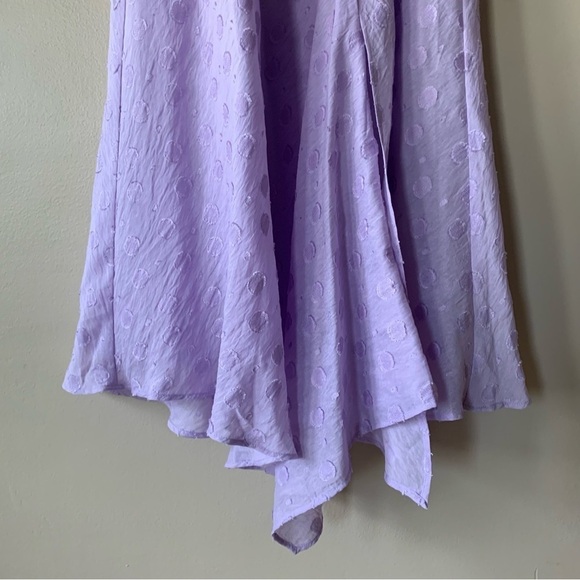 NWT Zara Cap Sleeved Lightweight Flowy V-Neck Draped Purple Maxi Dress Size XS - Picture 14 of 15